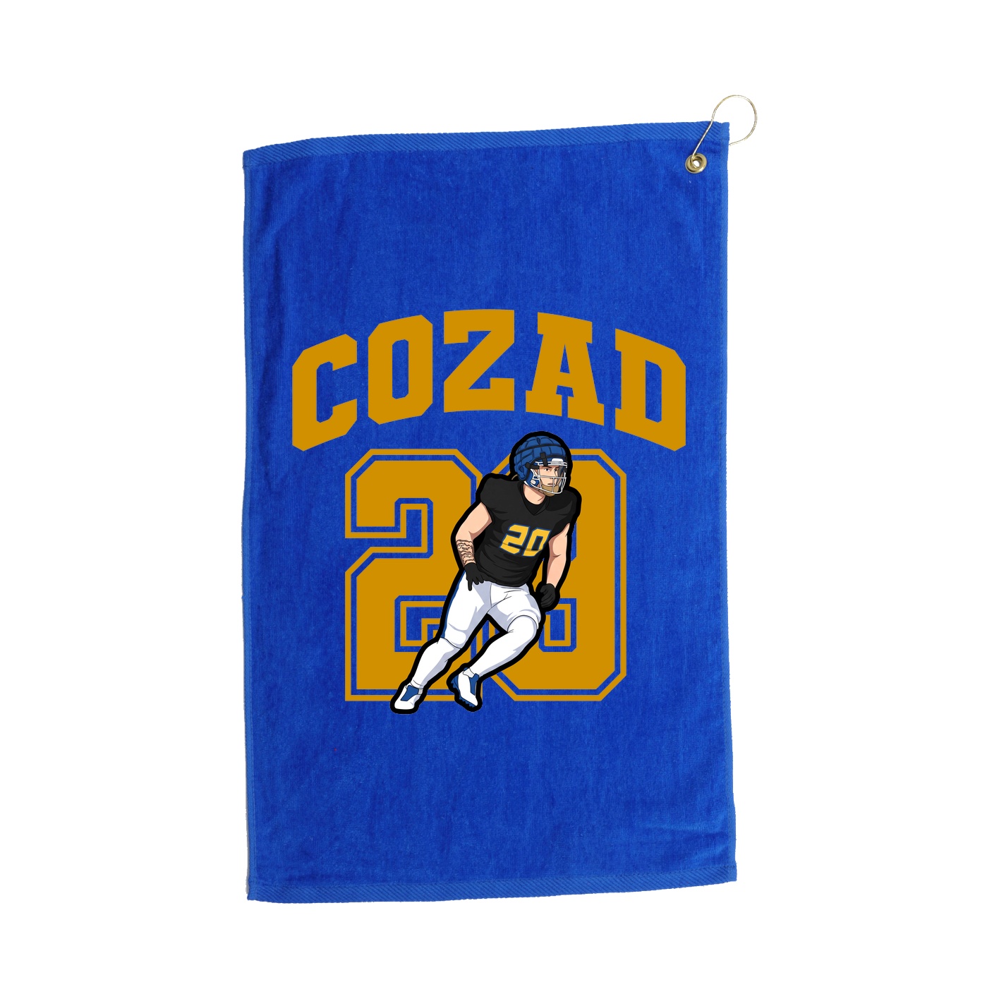 Golf Towel — Number in Royal