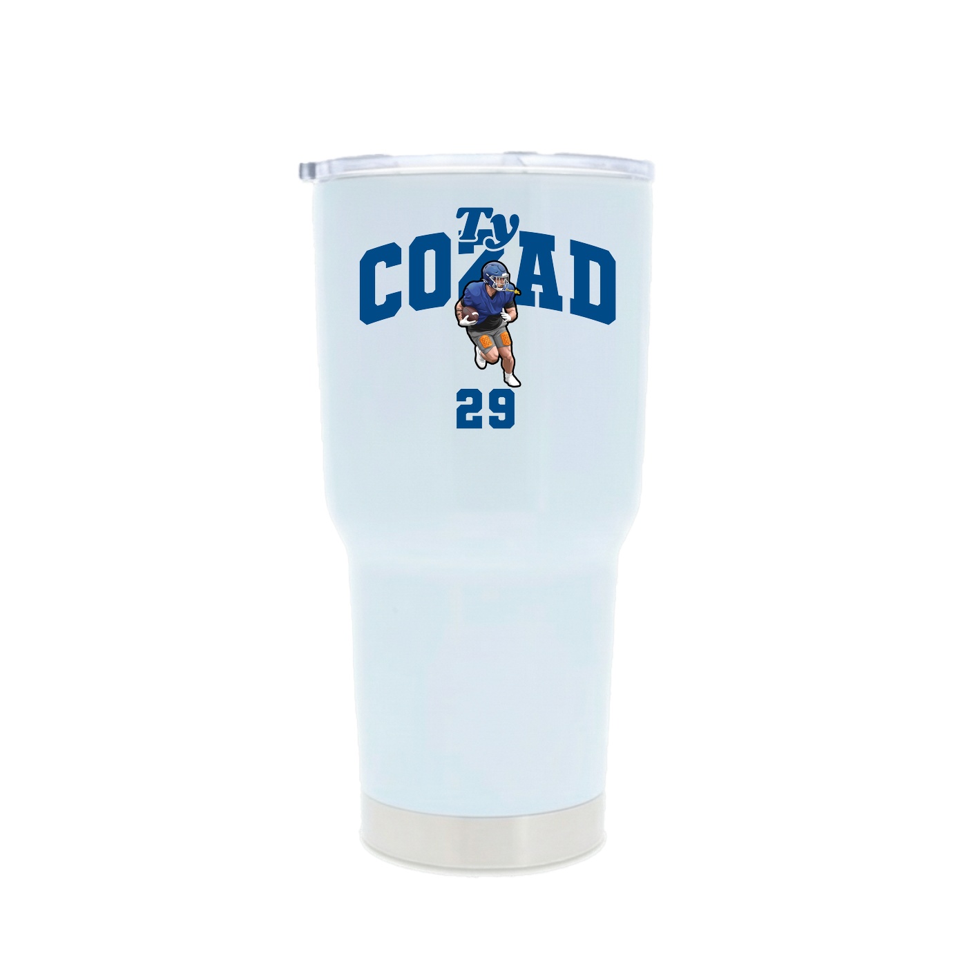 30oz Stainless Steel Tumbler — Signature Arch in White