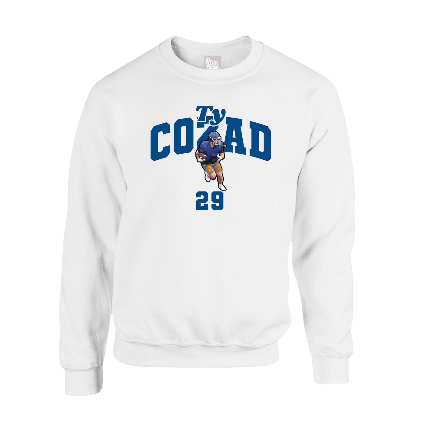 Fleece Crew — Signature Arch in White