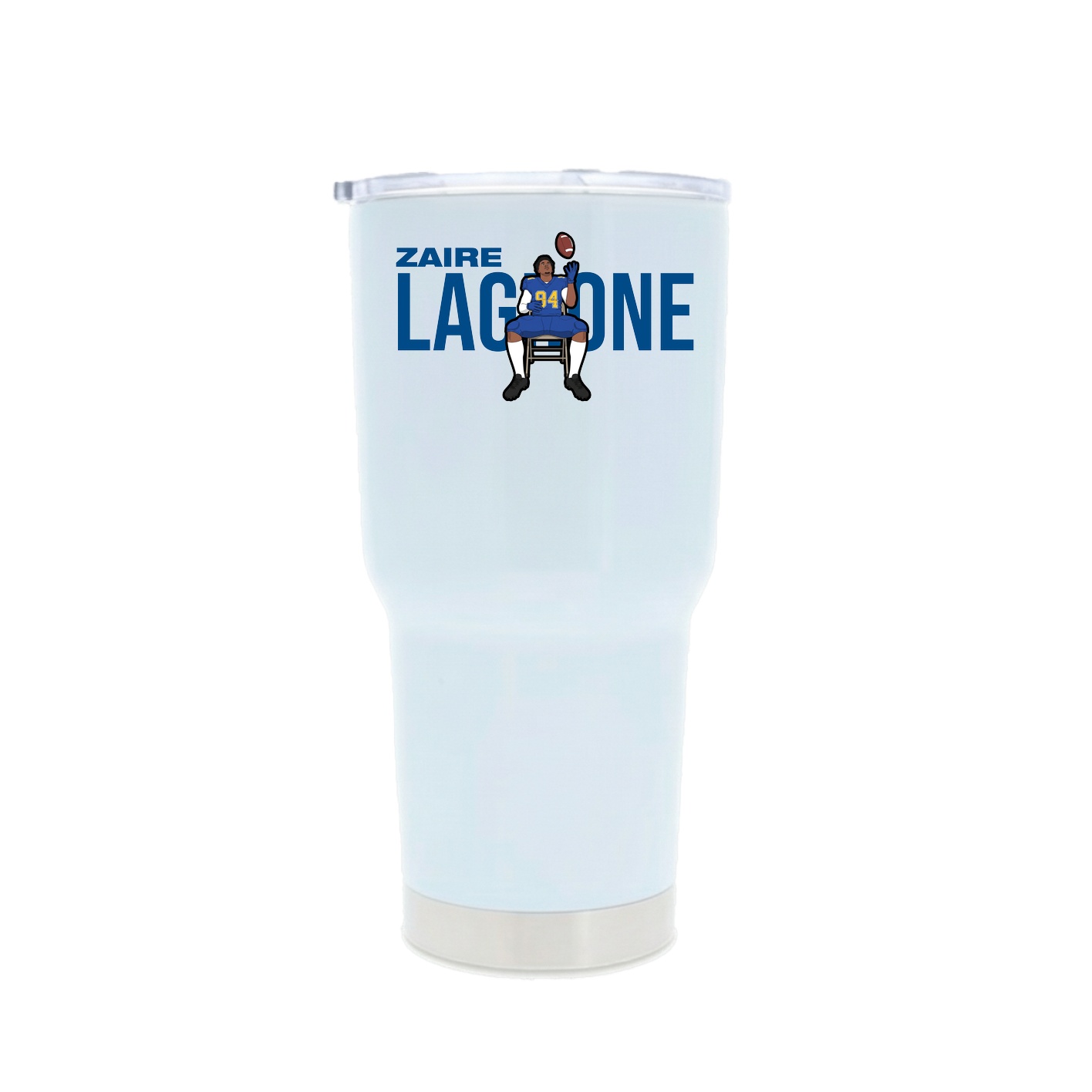 30oz Stainless Steel Tumbler — Player Name in White