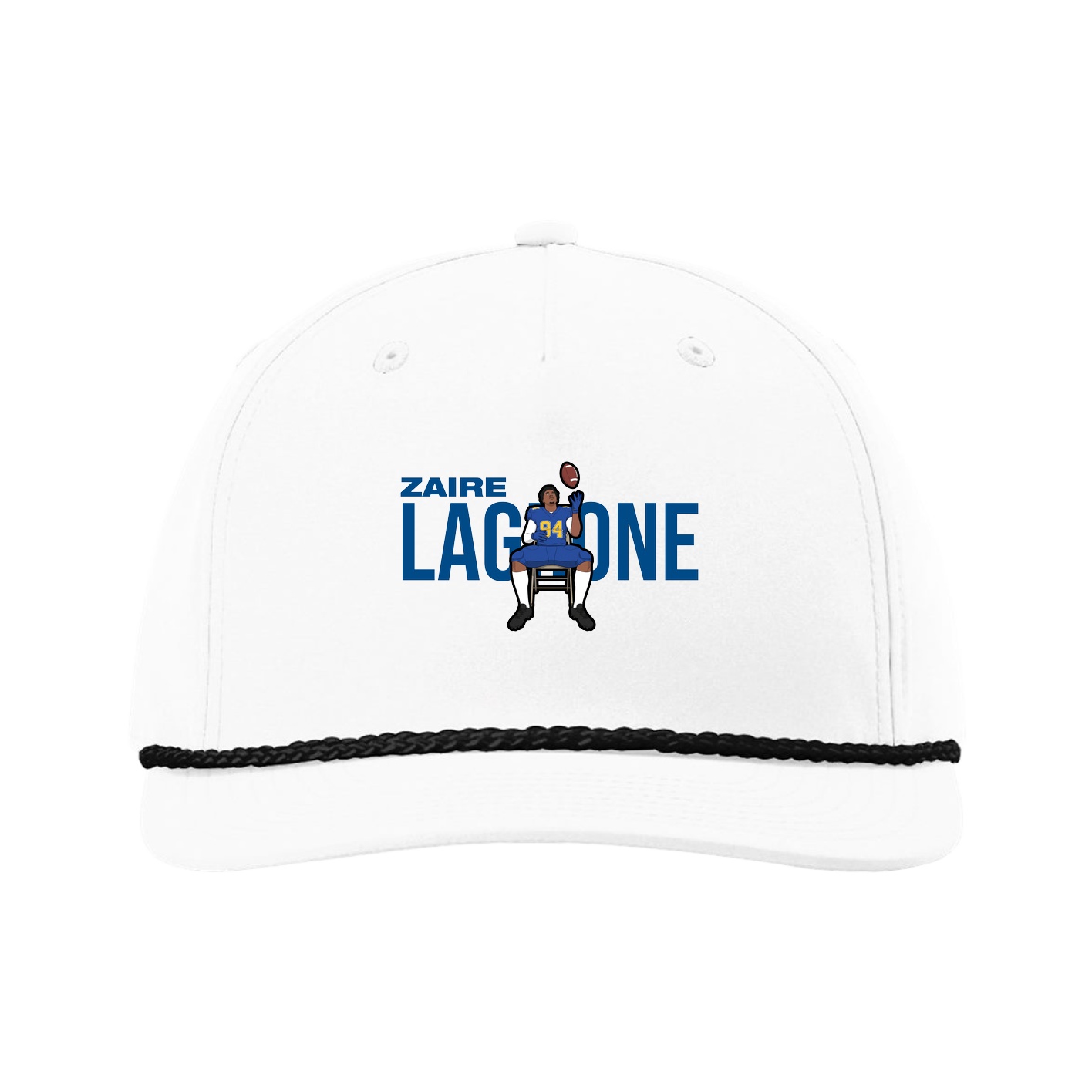 Five-Panel Classic Rope Cap — Player Name in White