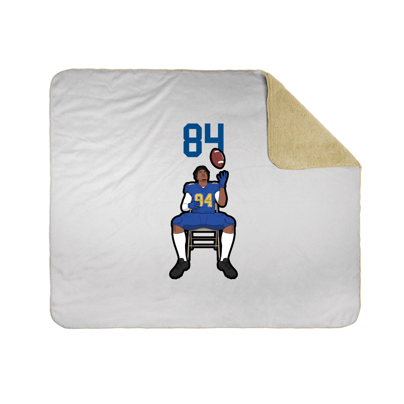 Throw Blanket — Number Top in White
