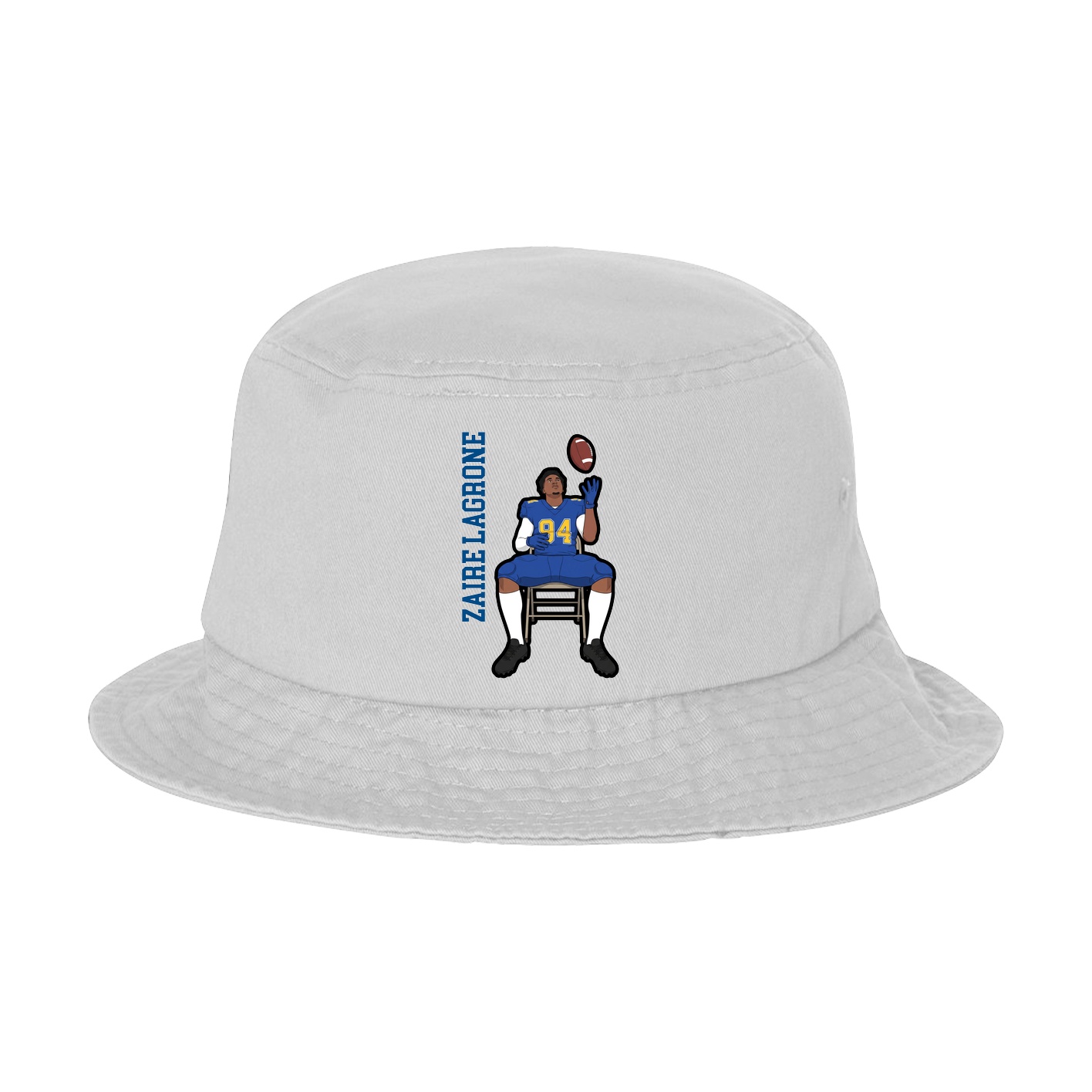 Bucket Cap — Name Vertical in White