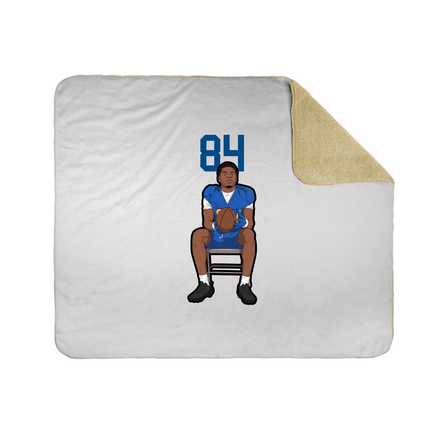 Throw Blanket — Number Top in White