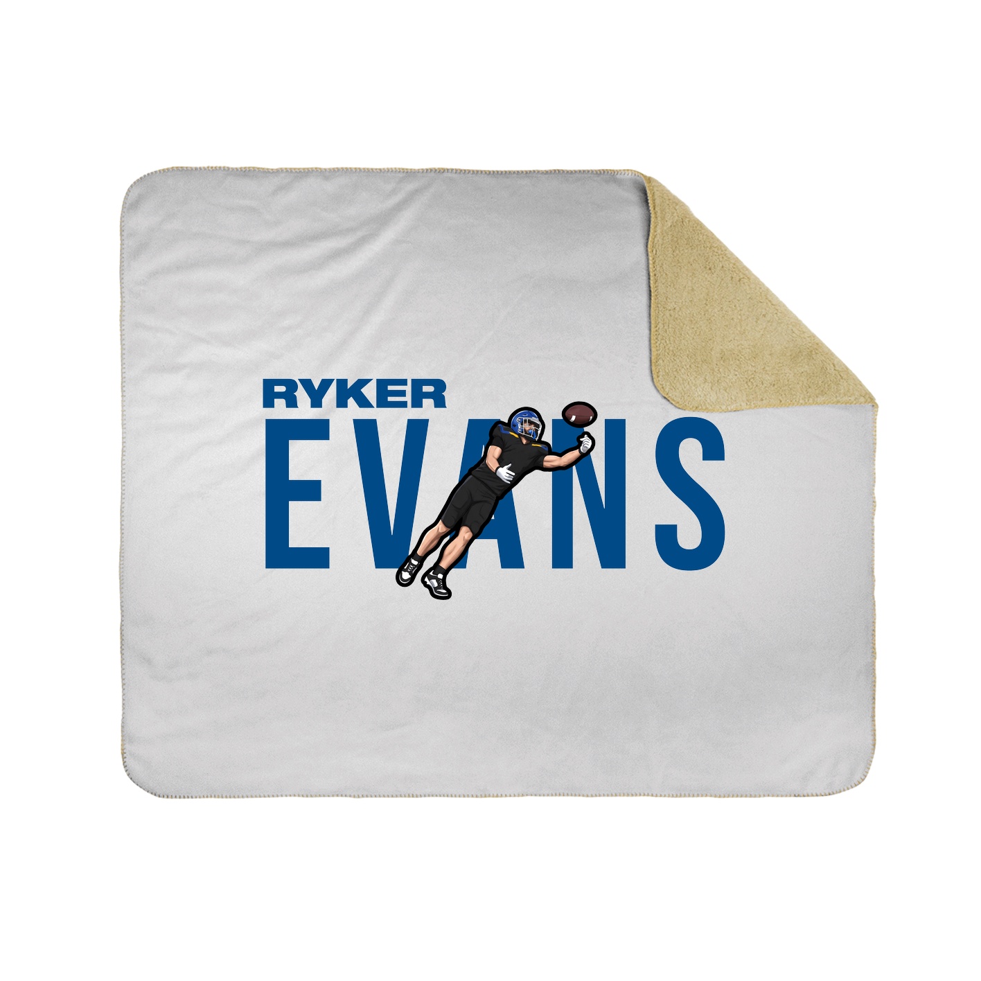 Throw Blanket — Player Name in White