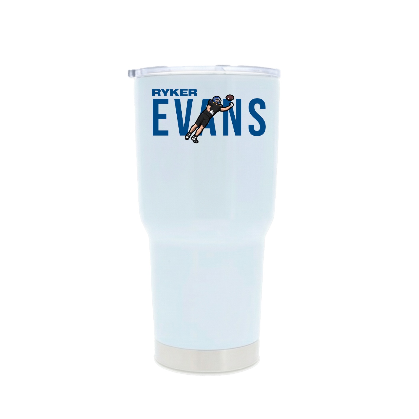 30oz Stainless Steel Tumbler — Player Name in White