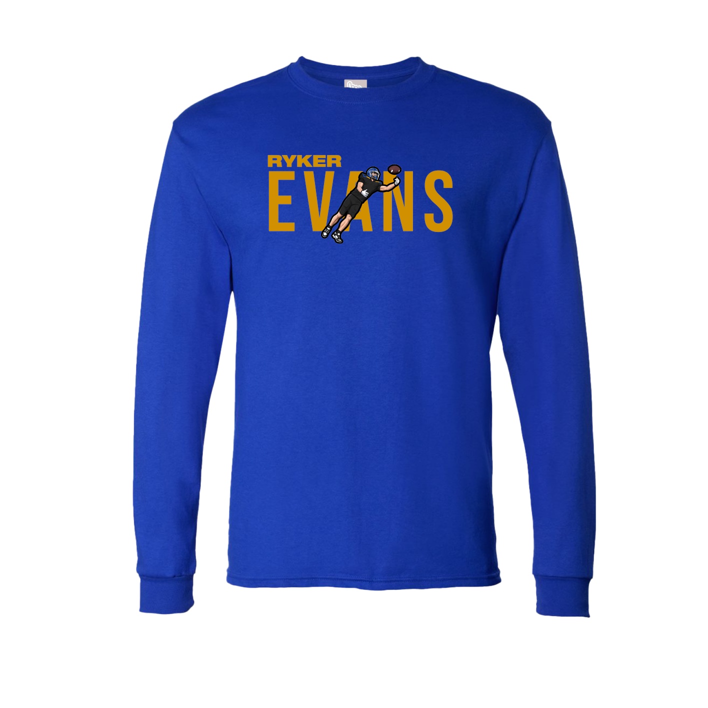 Long Sleeve Tee — Player Name in Royal