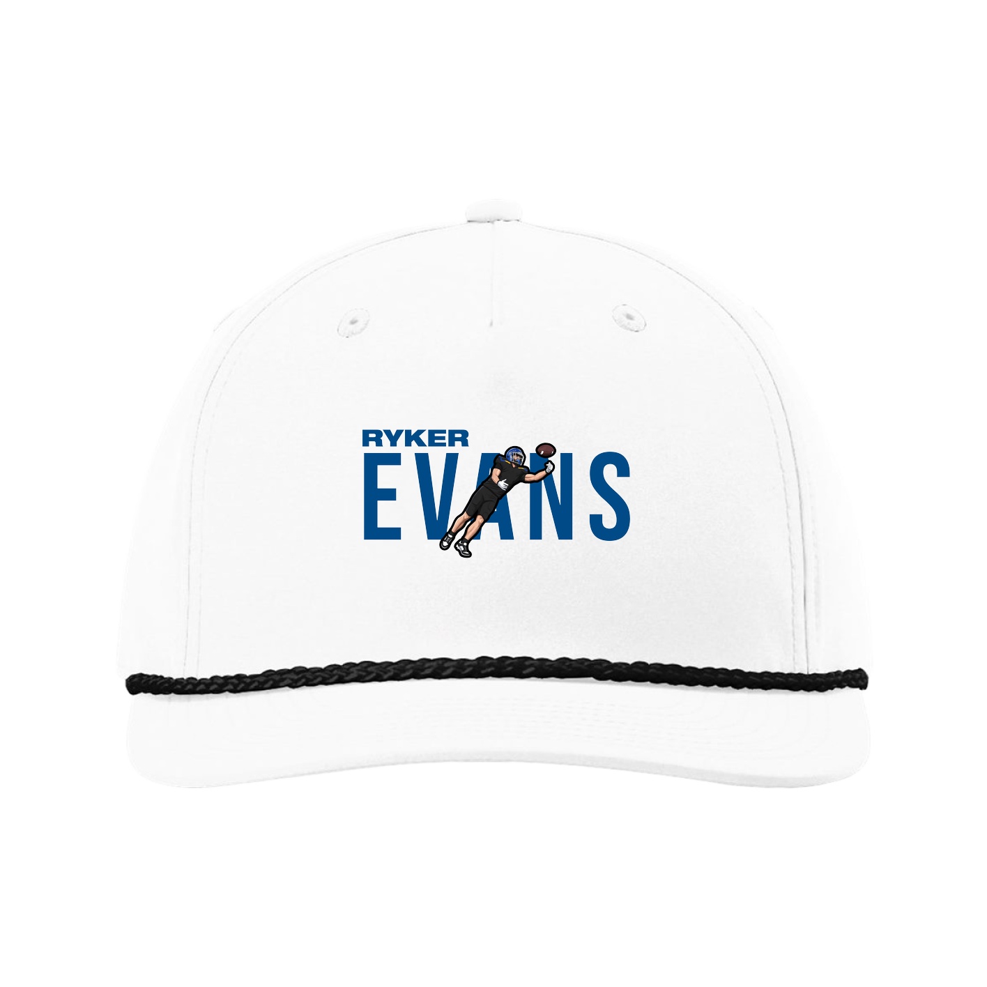 Five-Panel Classic Rope Cap — Player Name in White