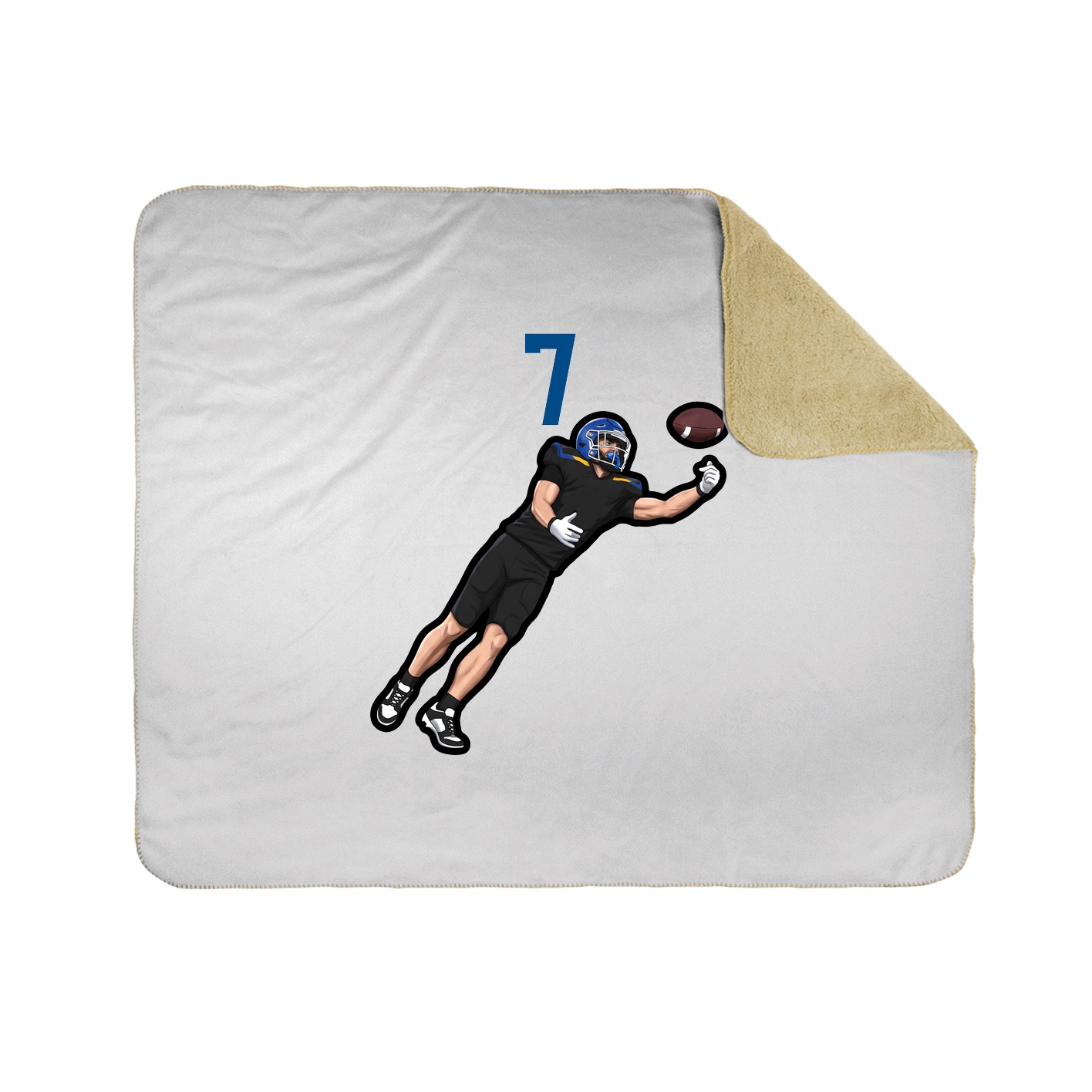 Throw Blanket — Number Top in White