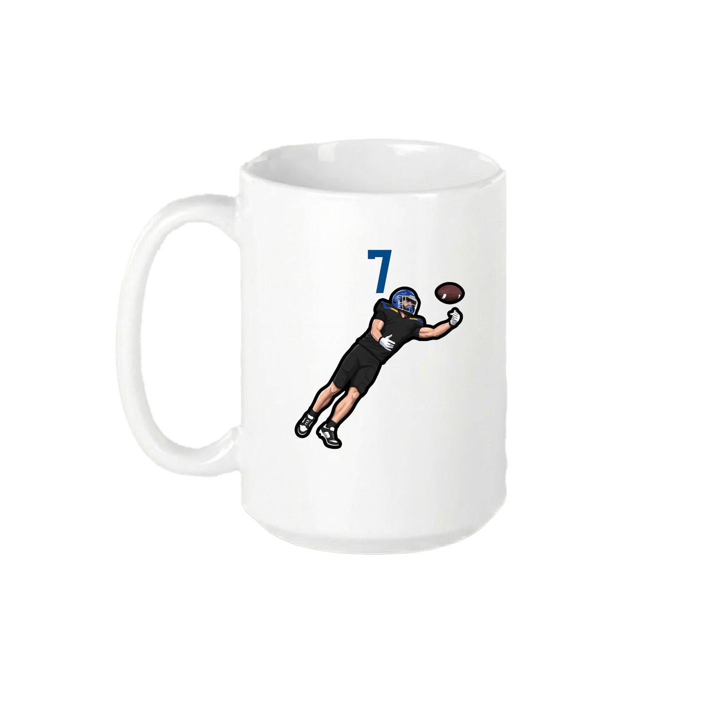 15oz Coffee Mug — Number Top in White