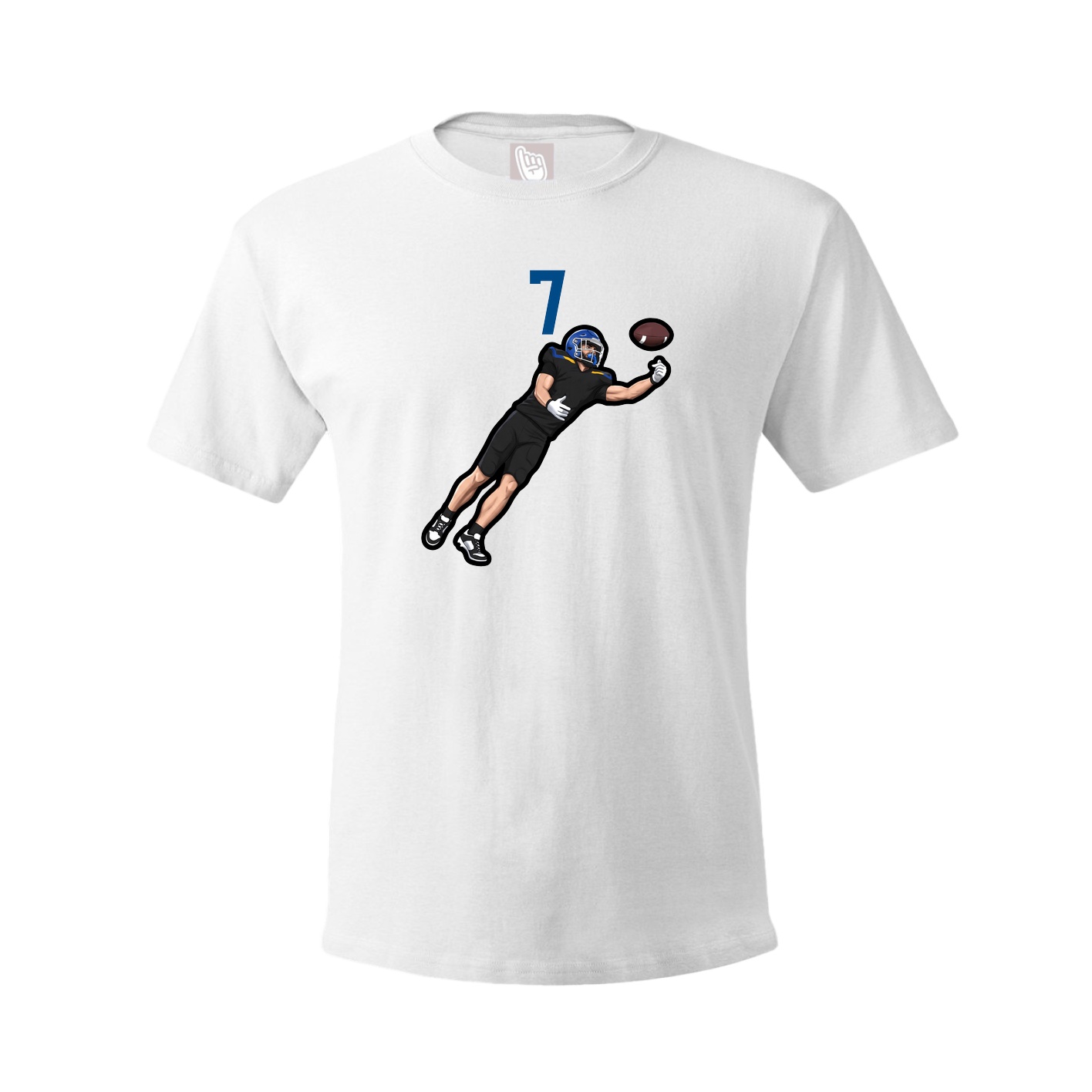 Youth Tee — Number Top in White
