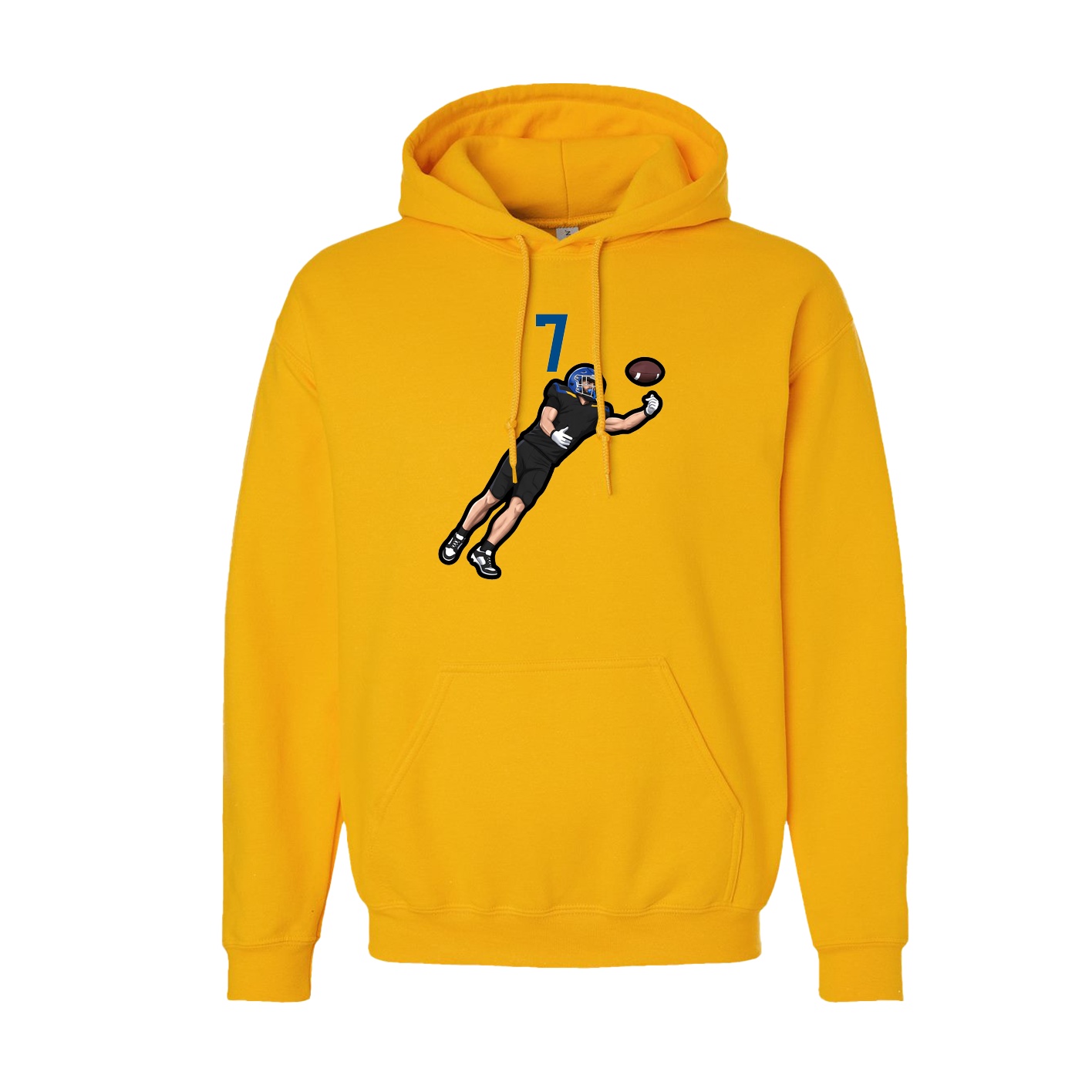 Youth Hoodie — Number Top in Gold