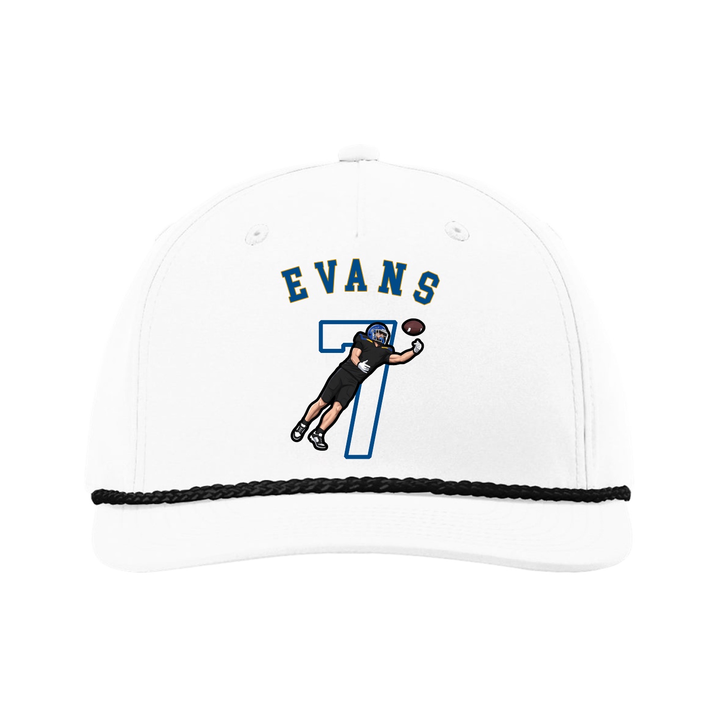 Five-Panel Classic Rope Cap — Shirsey Arch in White