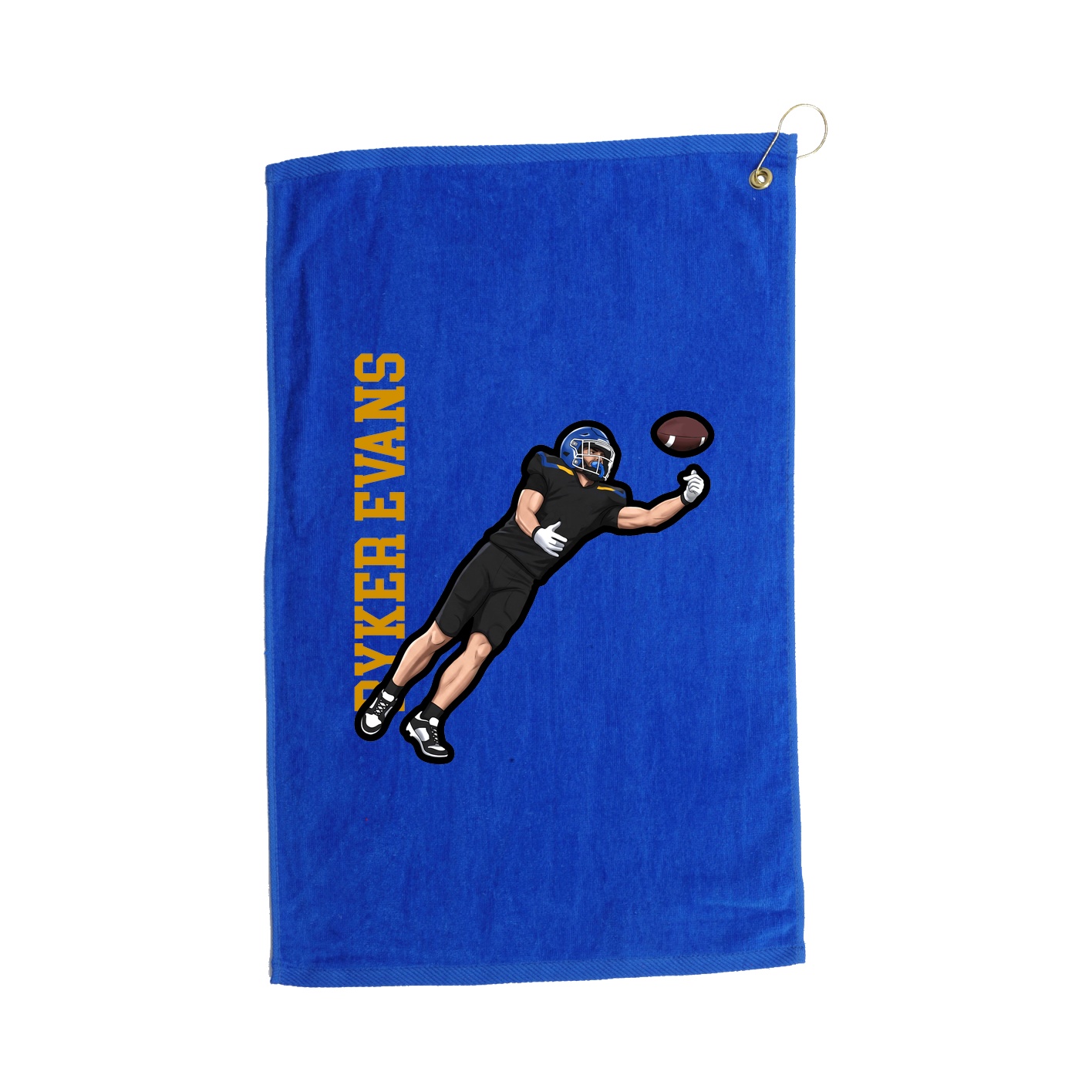 Golf Towel — Name Vertical in Royal