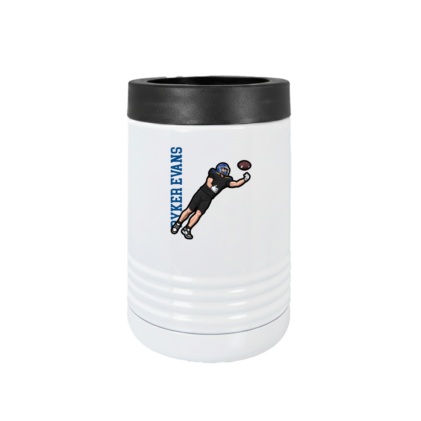 Beverage Holder — Name Vertical in White