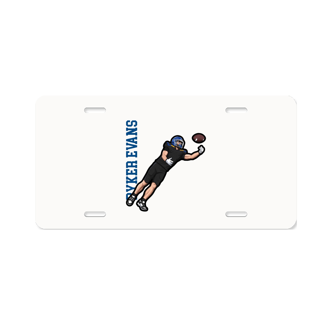 License Plate — Name Vertical in Classic