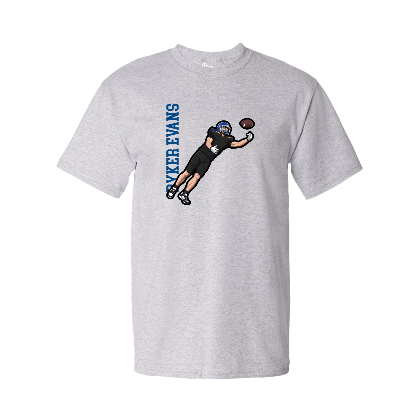 Tee — Name Vertical in Grey