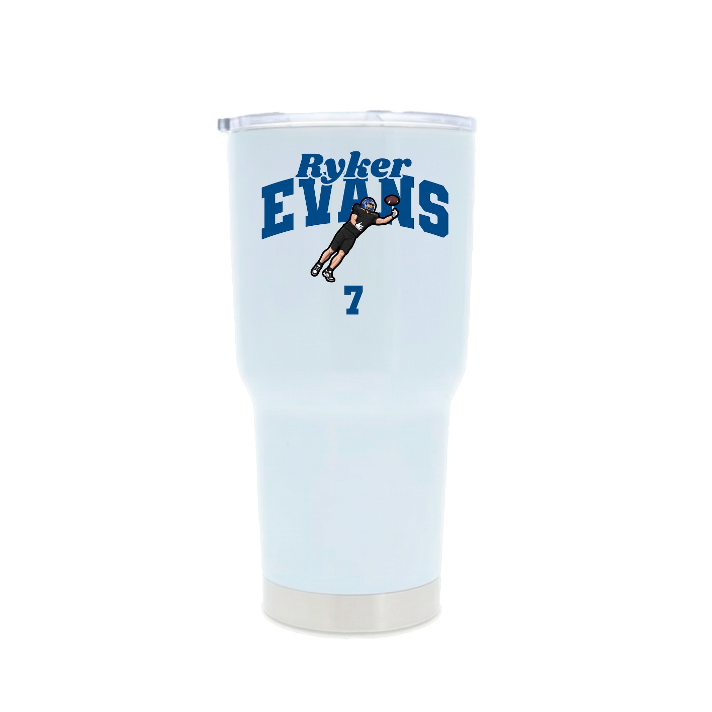 30oz Stainless Steel Tumbler — Signature Arch in White