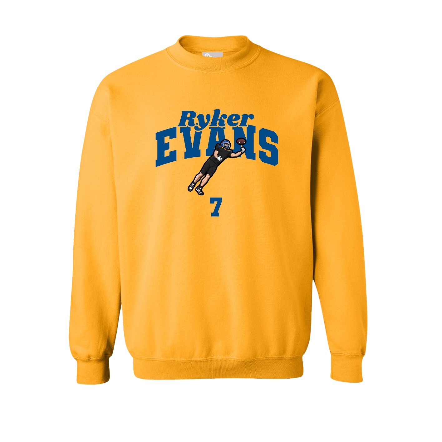 Fleece Crew — Signature Arch in Gold