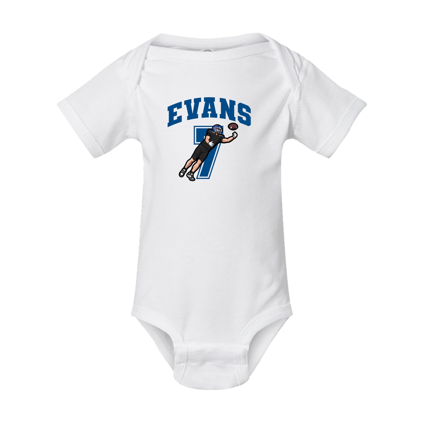 Baby Onesie — Number in White