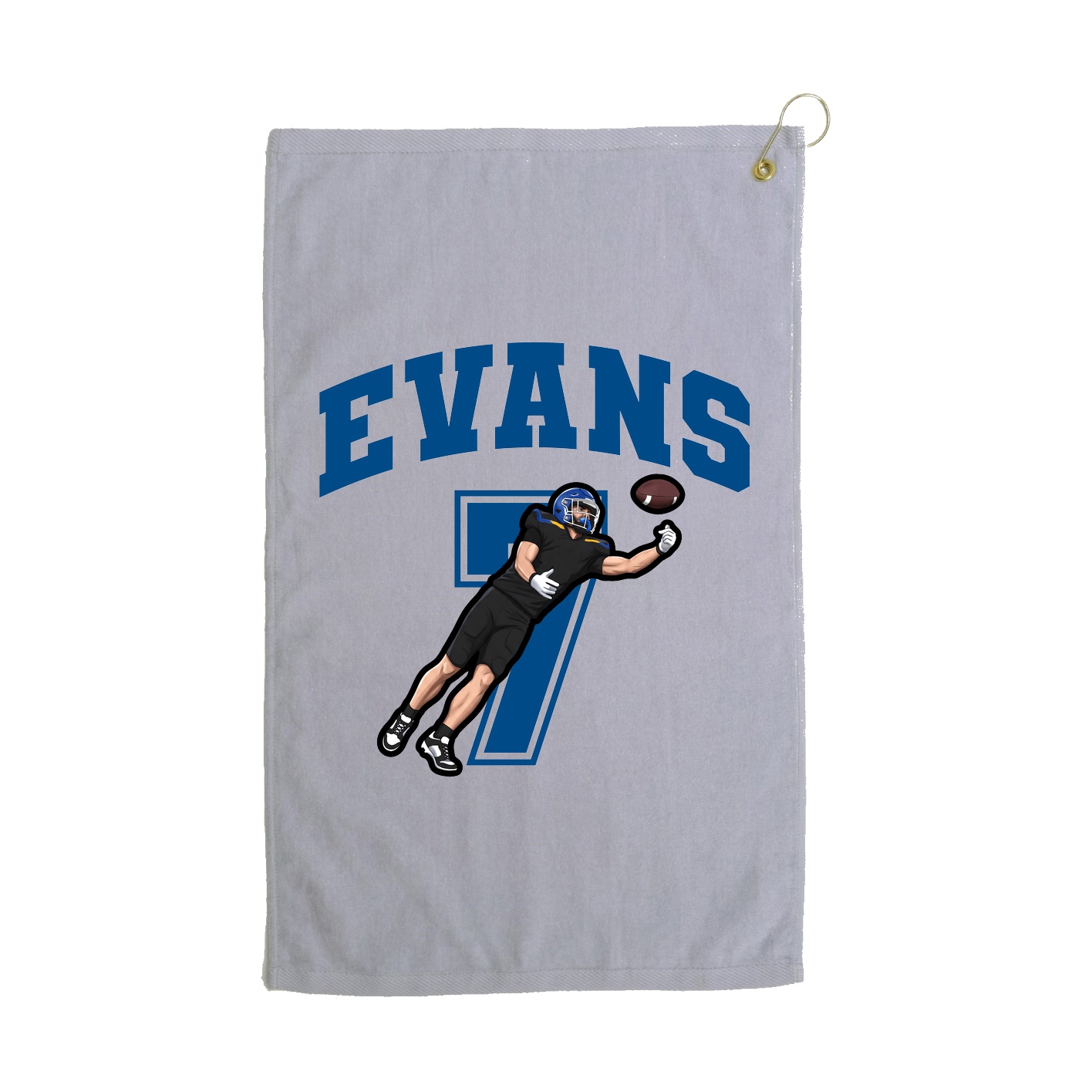 Golf Towel — Number in Grey