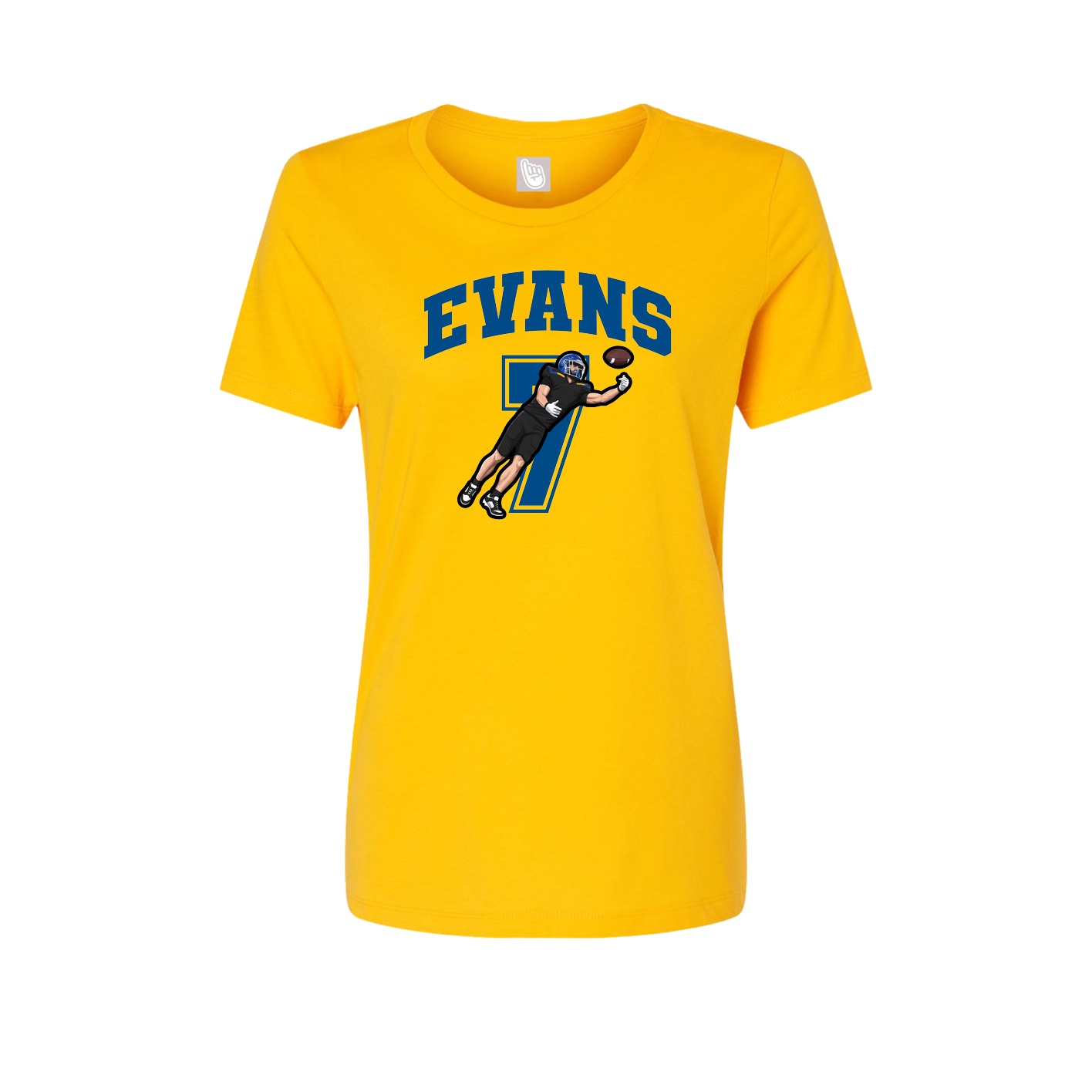 Fitted Women's Tee — Number in Gold