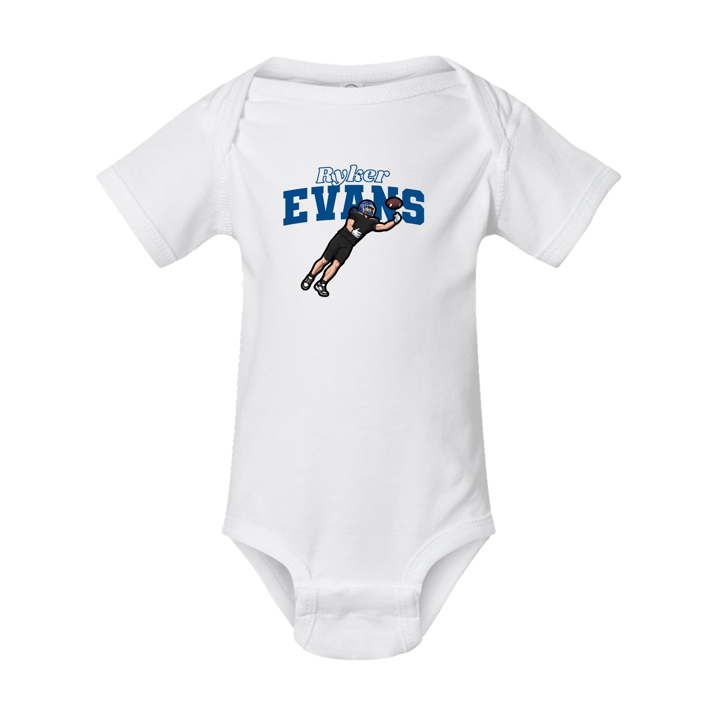 Baby Onesie — Name Arch in White