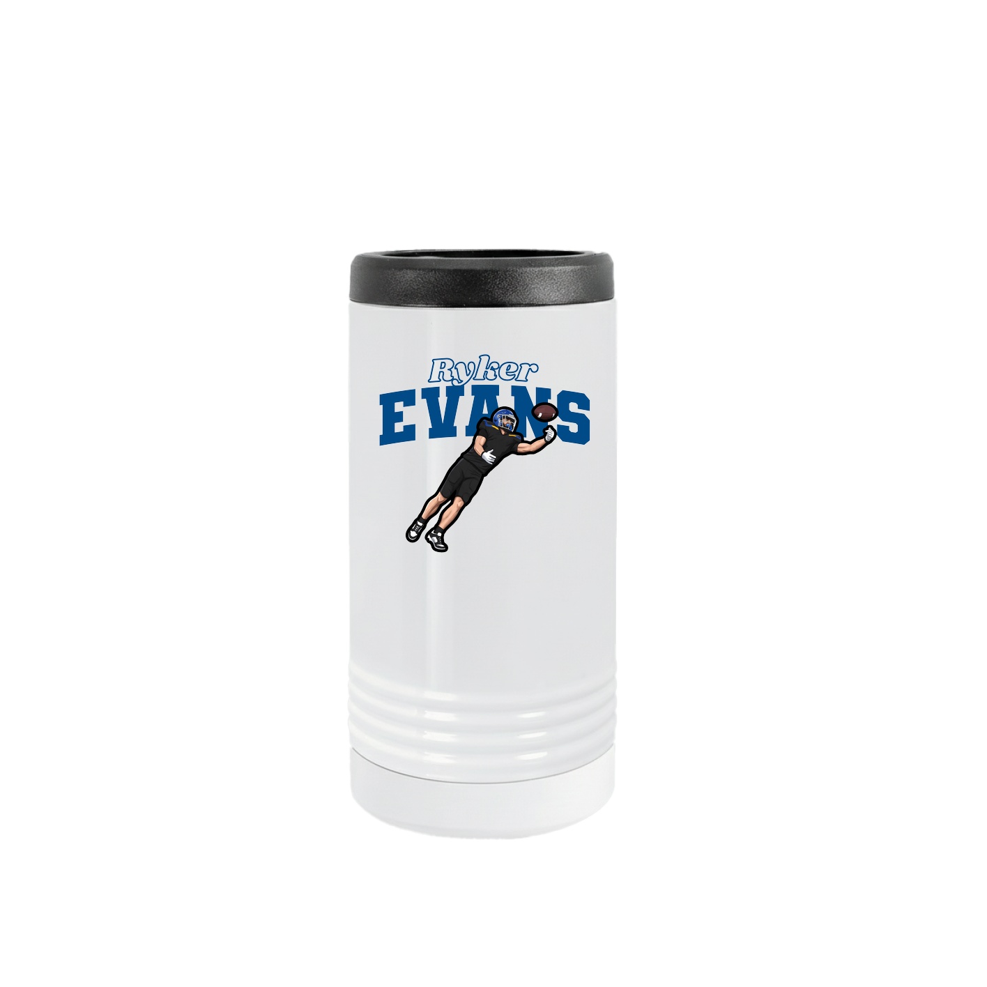 Slim Beverage Holder — Name Arch in White