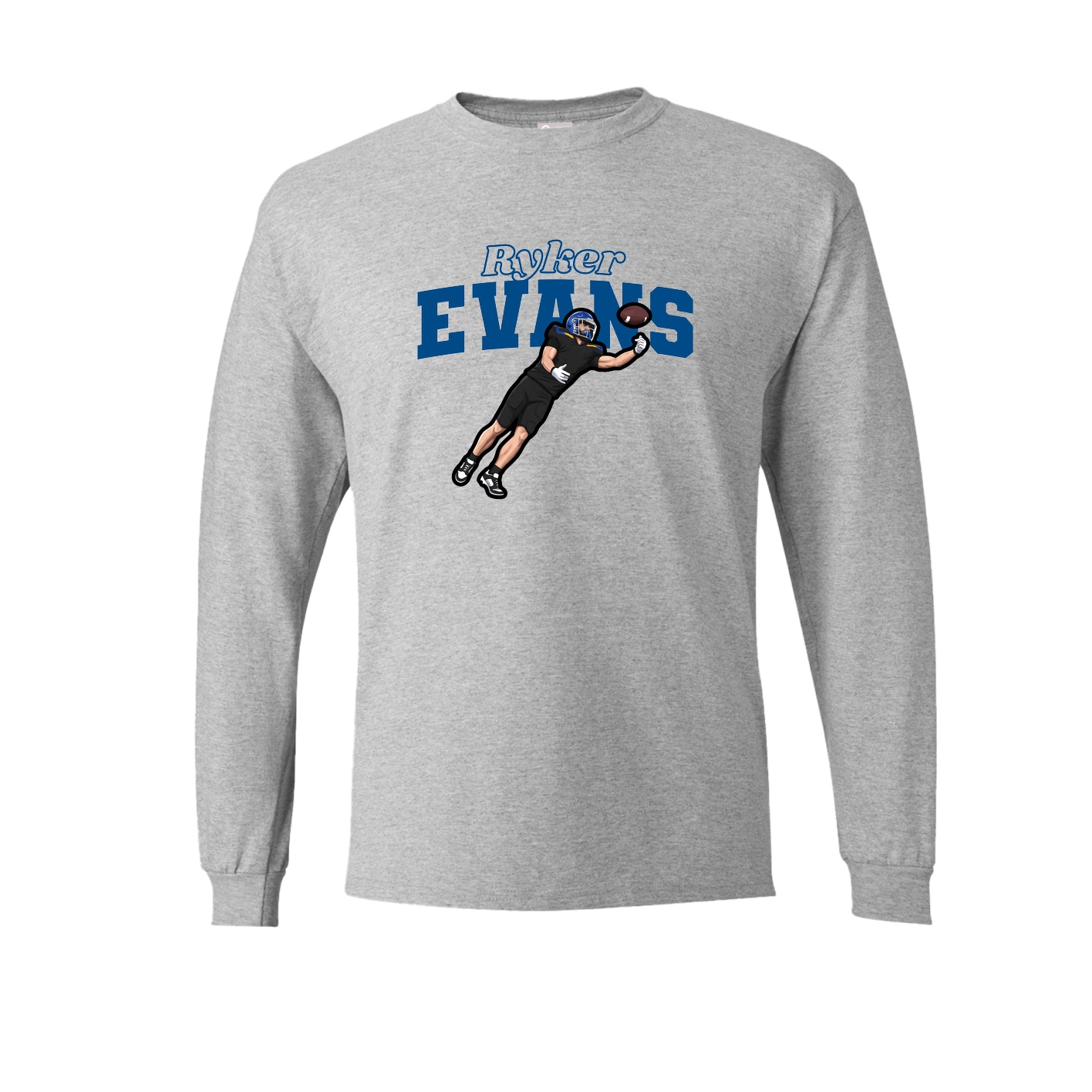 Long Sleeve Tee — Name Arch in Grey