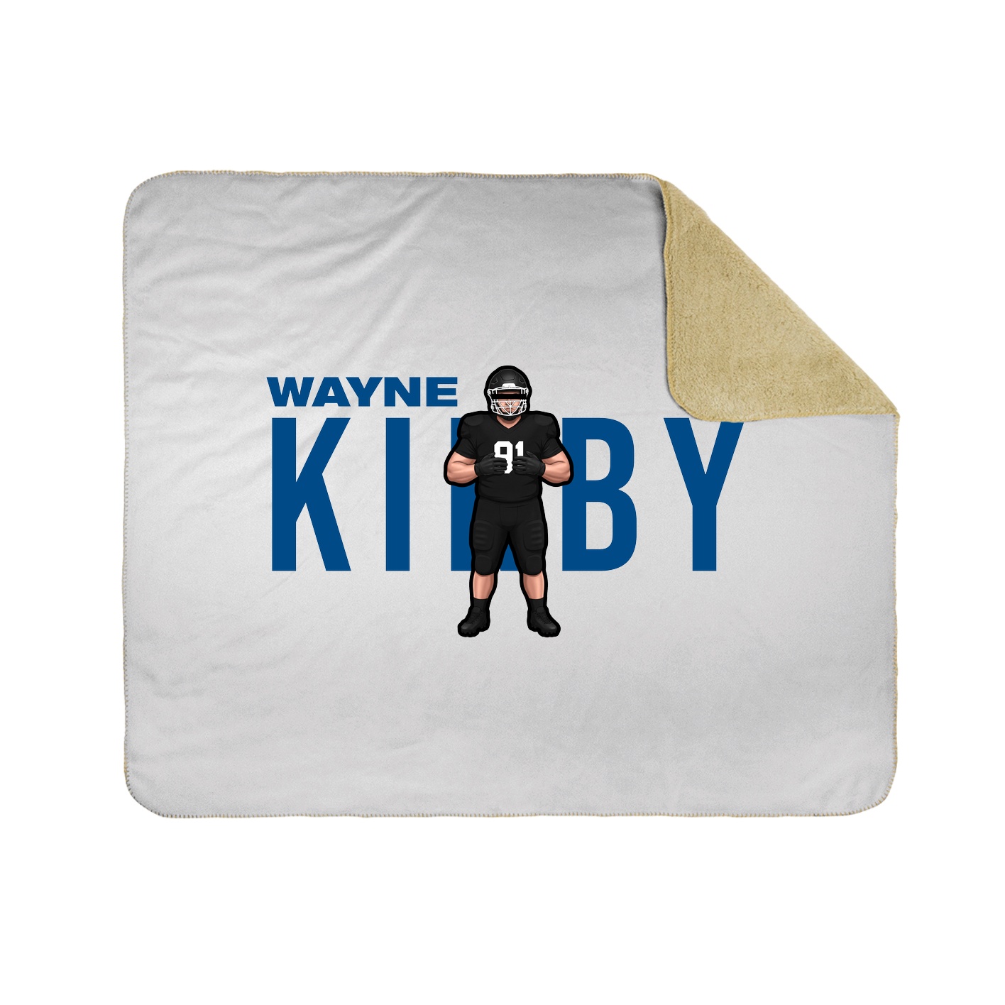 Throw Blanket — Player Name in White