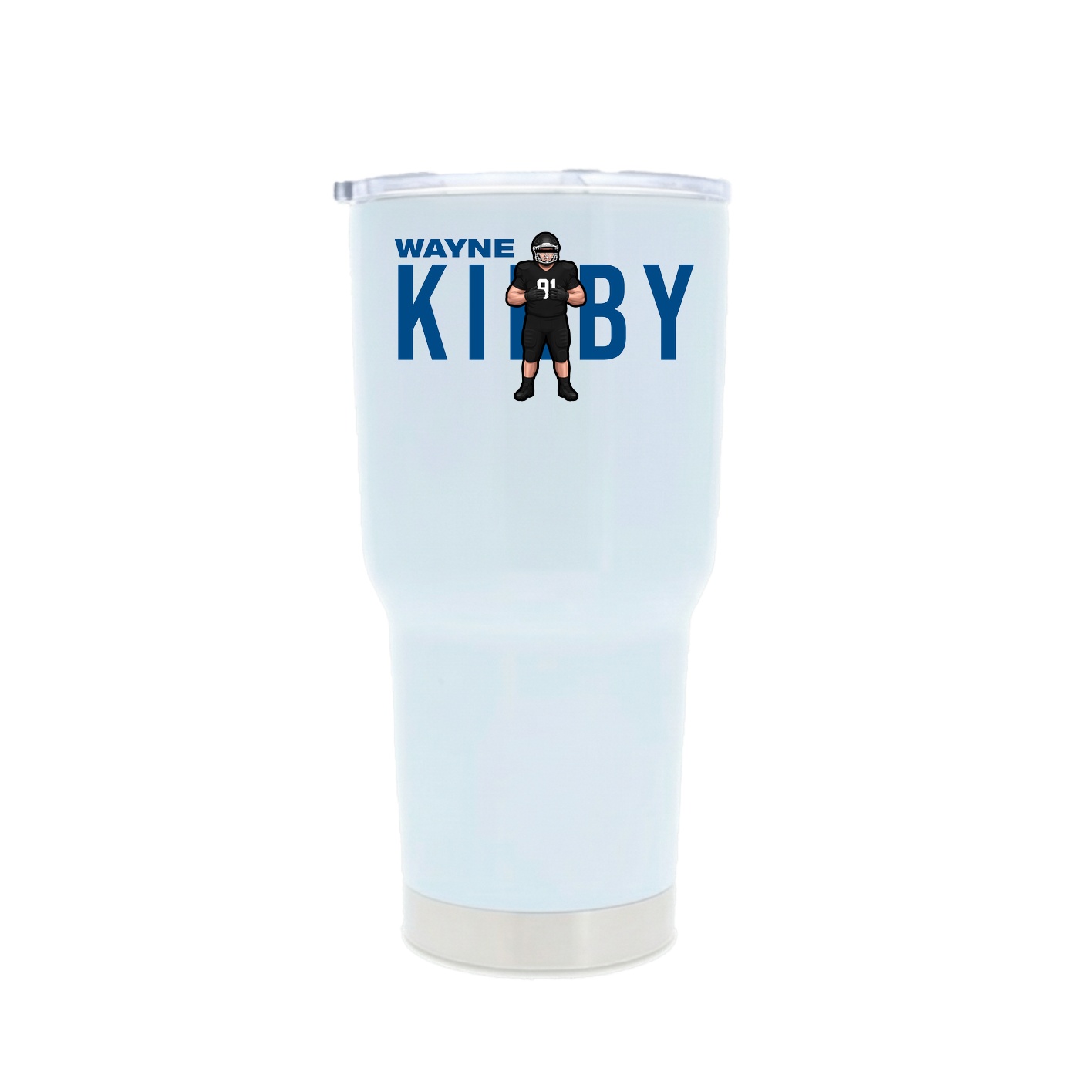 30oz Stainless Steel Tumbler — Player Name in White