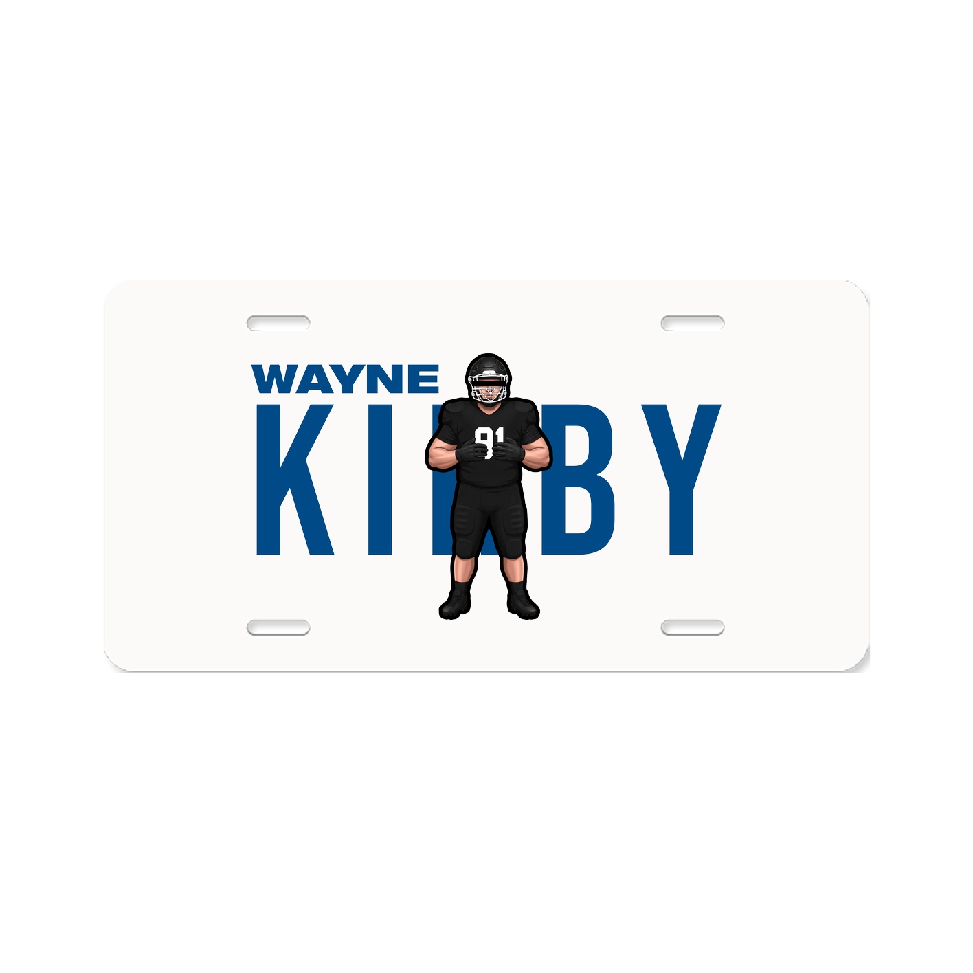 License Plate — Player Name in Classic
