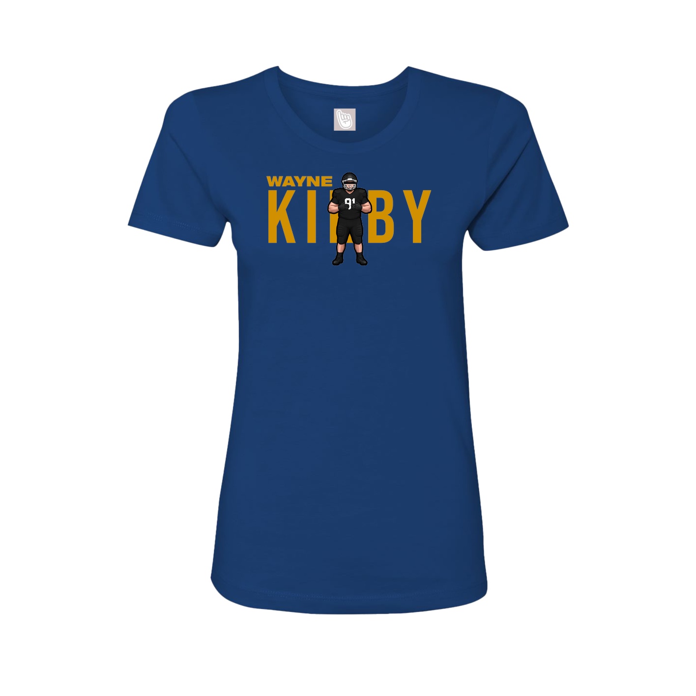 Fitted Women's Tee — Player Name in Royal