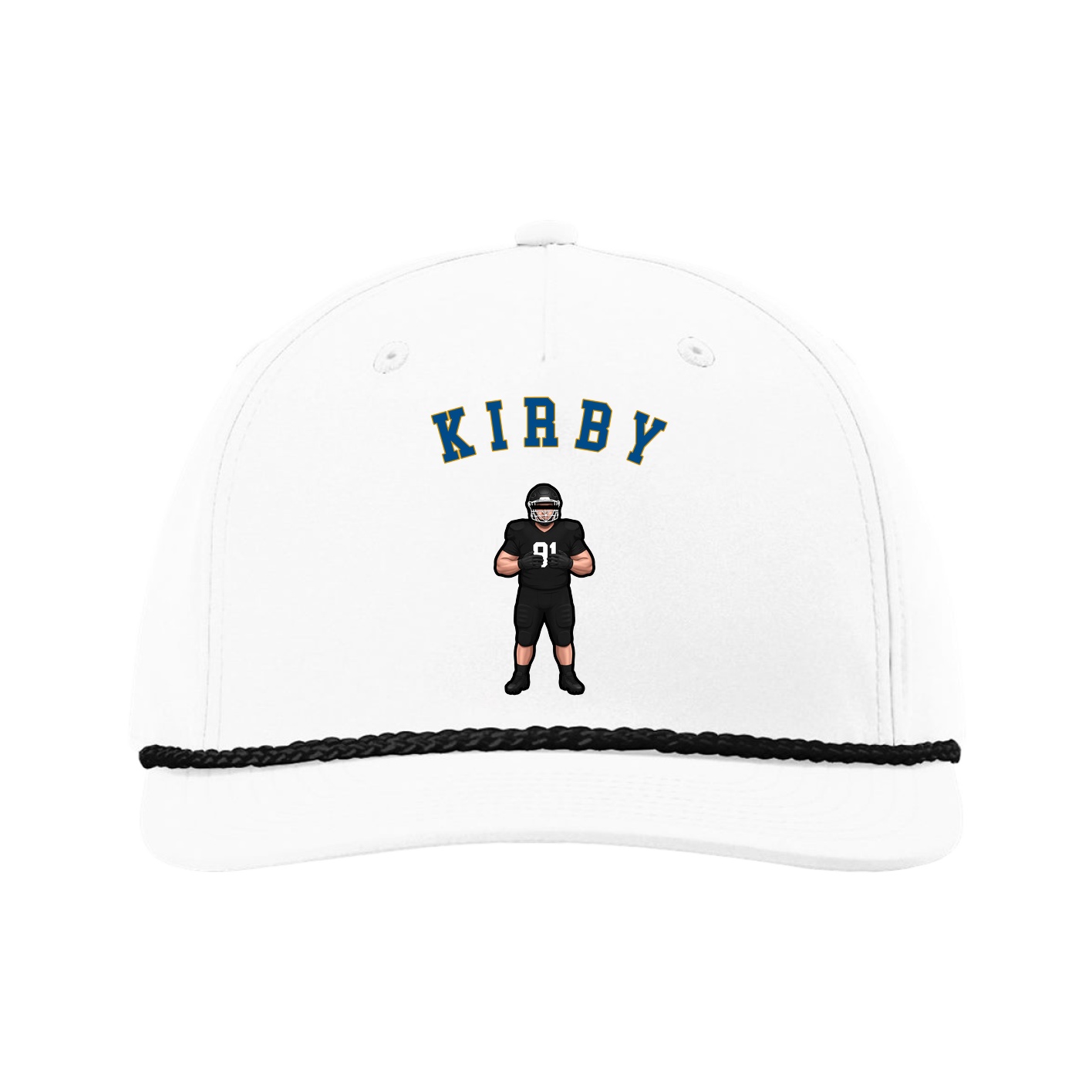 Five-Panel Classic Rope Cap — Shirsey Arch in White