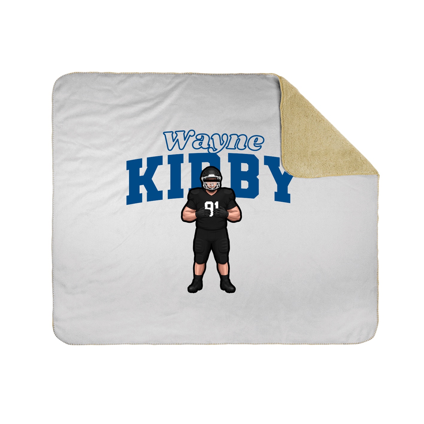 Throw Blanket — Name Arch in White