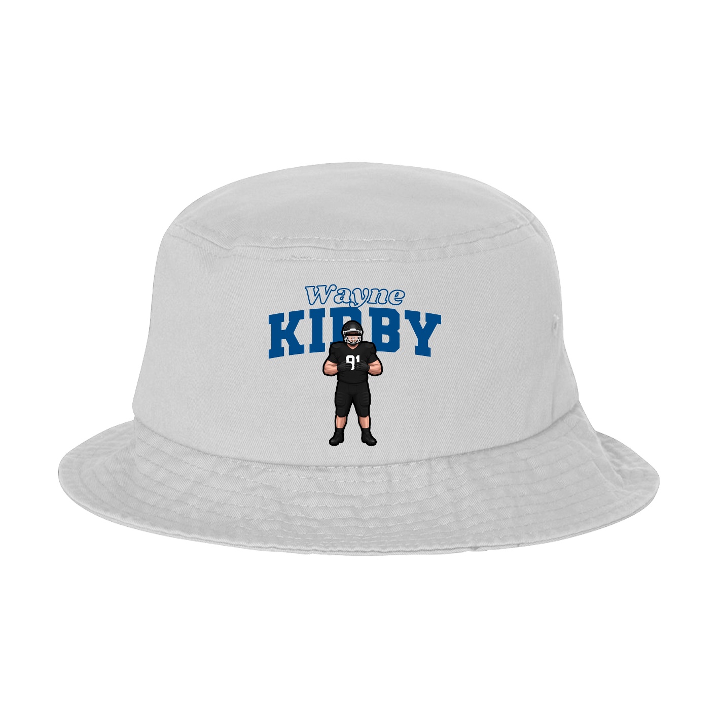 Bucket Cap — Name Arch in White