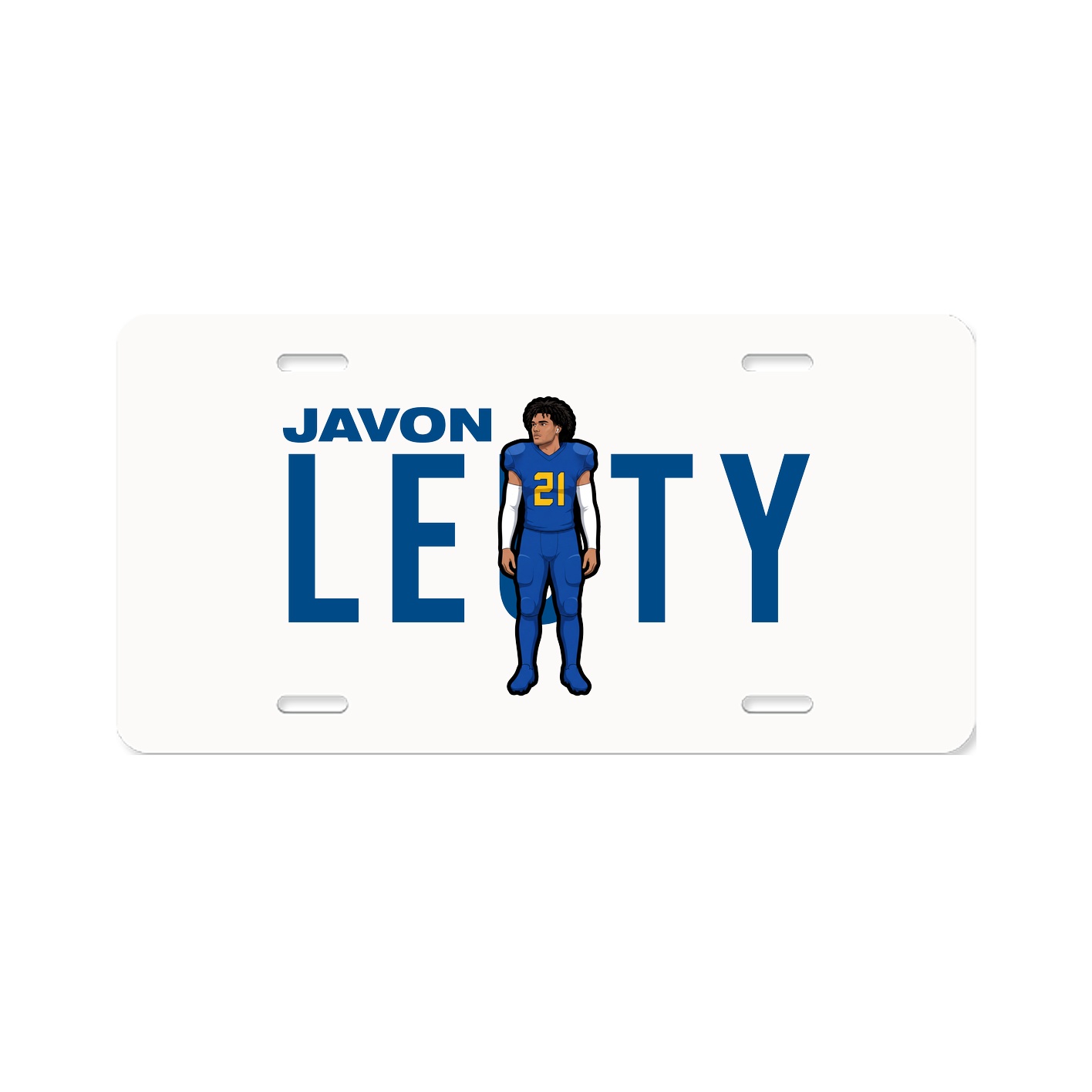 License Plate — Player Name in Classic