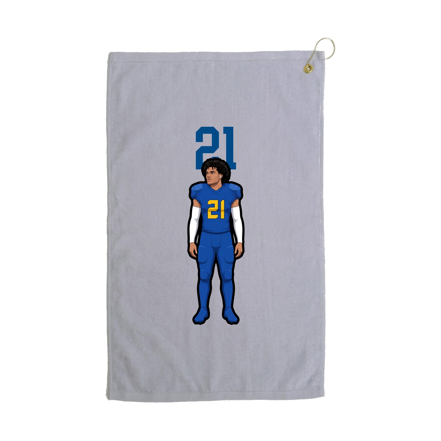 Golf Towel — Number Top in Grey