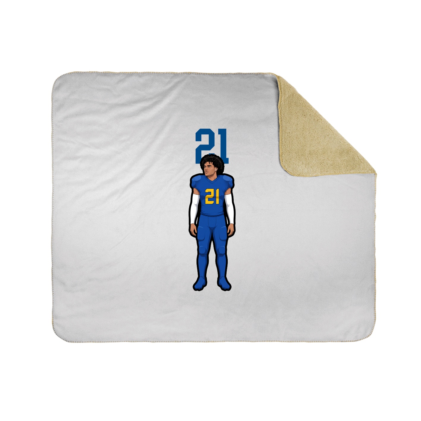 Throw Blanket — Number Top in White