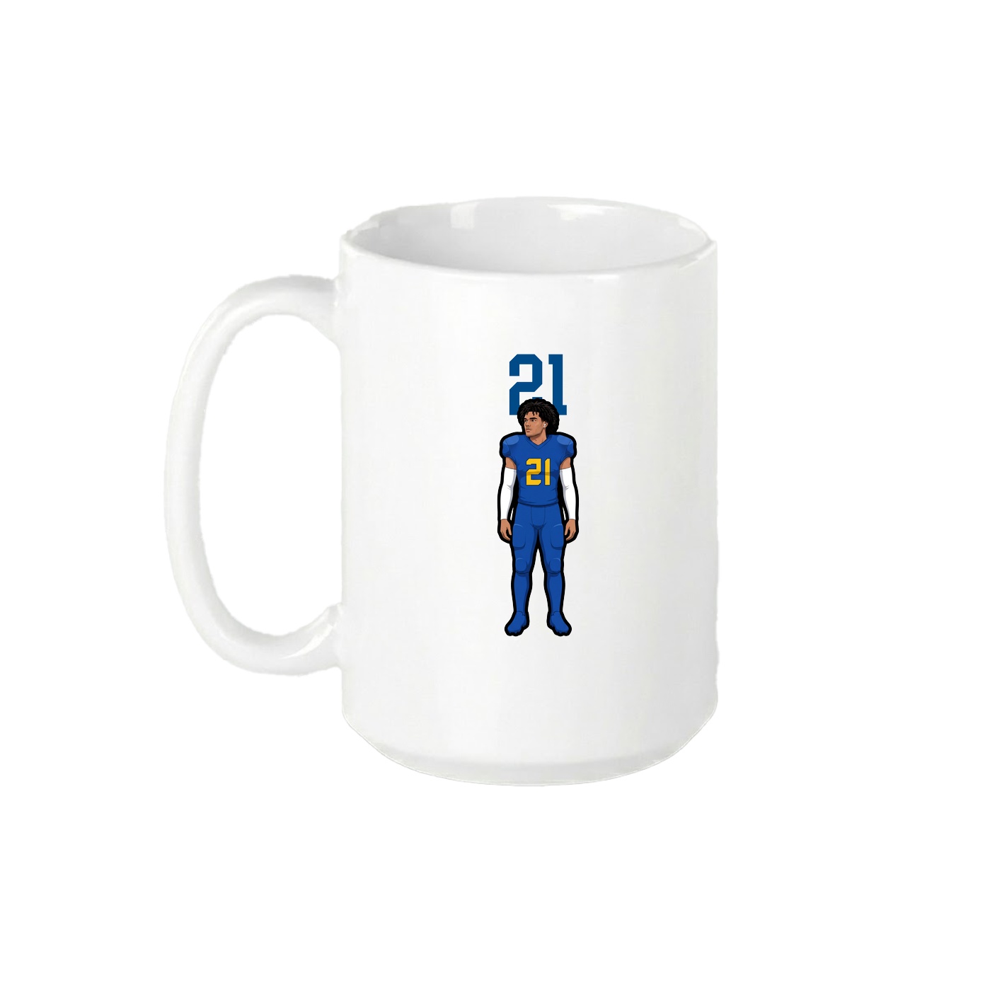 15oz Coffee Mug — Number Top in White