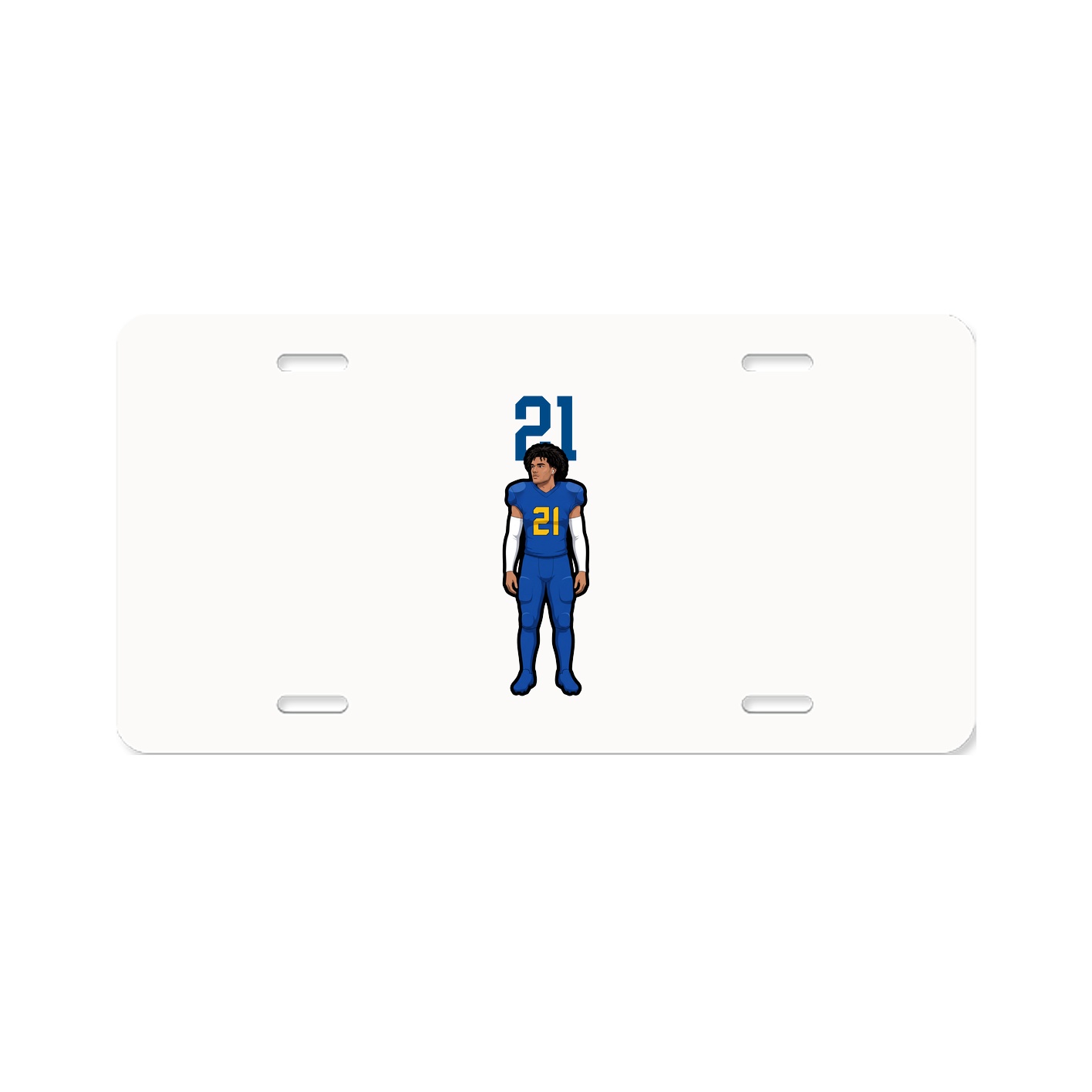 License Plate — Number Top in Classic