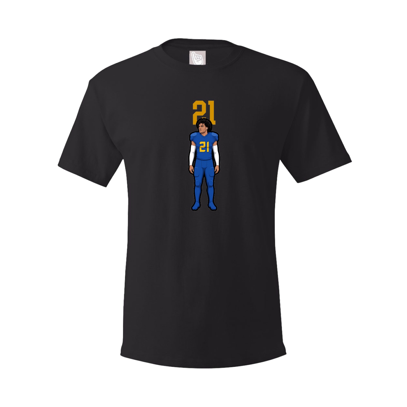 Youth Tee — Number Top in Black