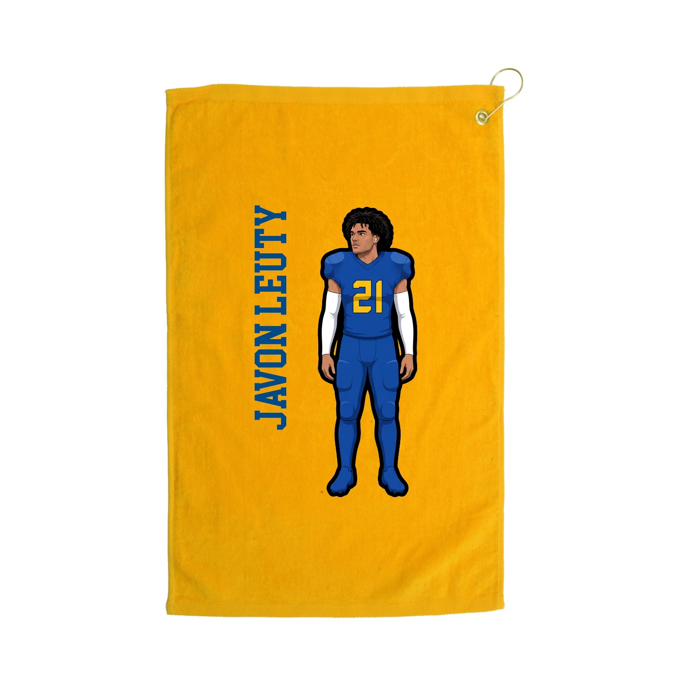 Golf Towel — Name Vertical in Gold