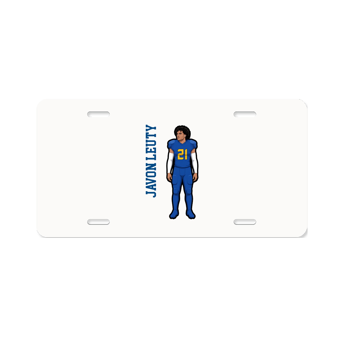 License Plate — Name Vertical in Classic