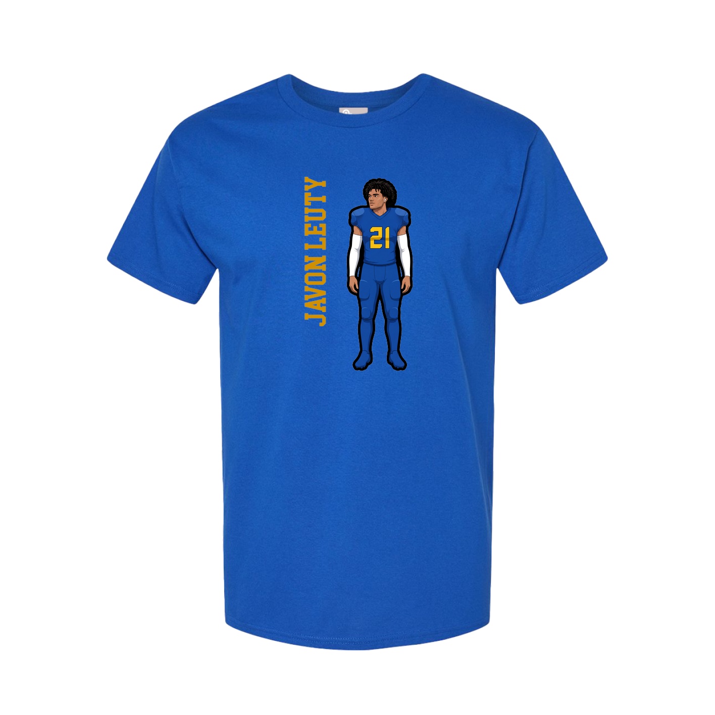 Youth Tee — Name Vertical in Royal