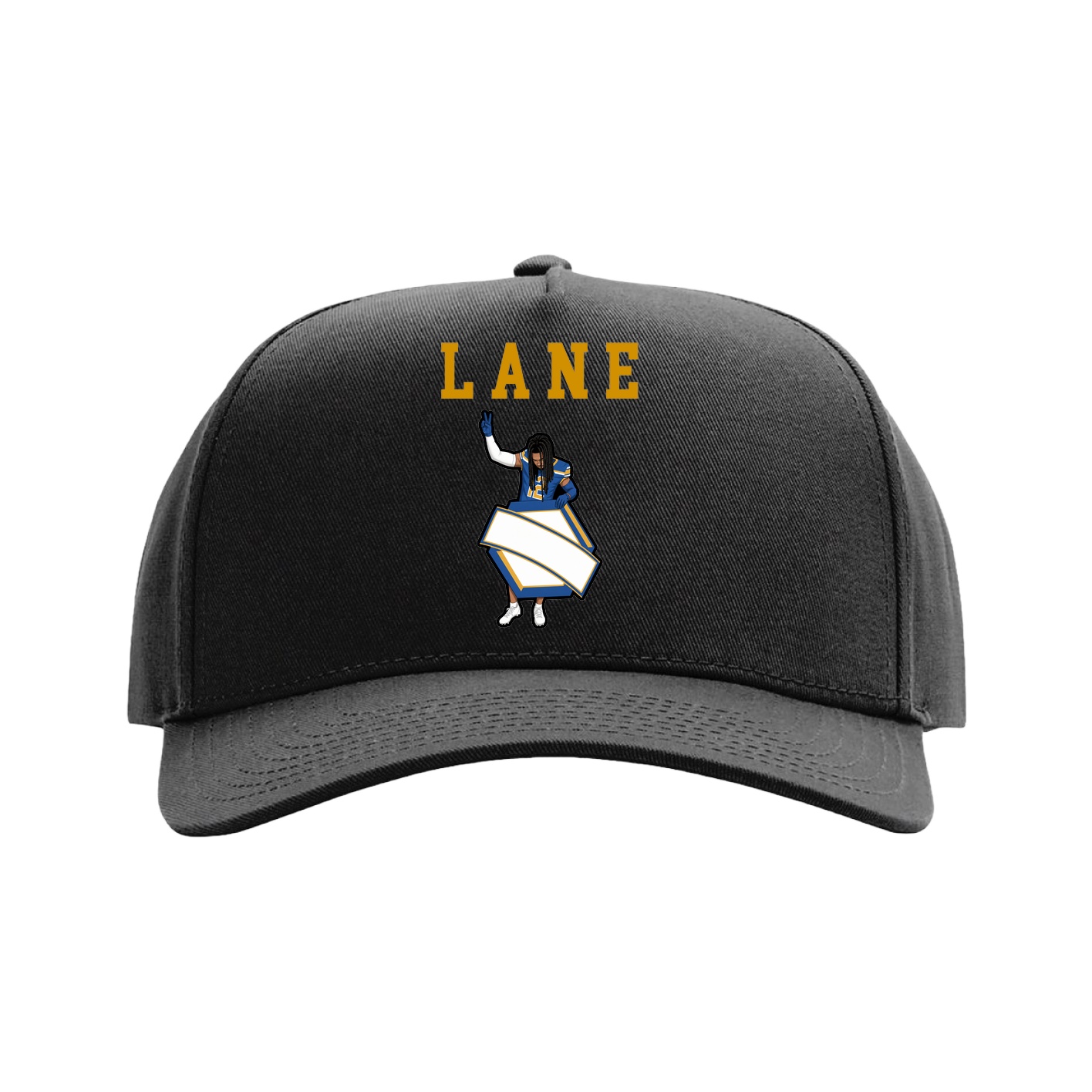 Full Fabric Five-Panel Champ Cap — Shirsey in Black