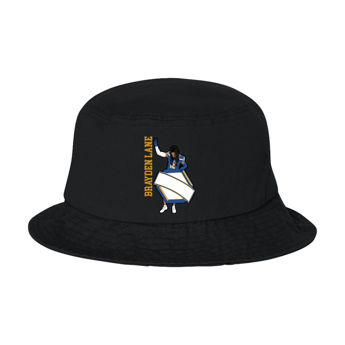 Bucket Cap — Name Vertical in Black