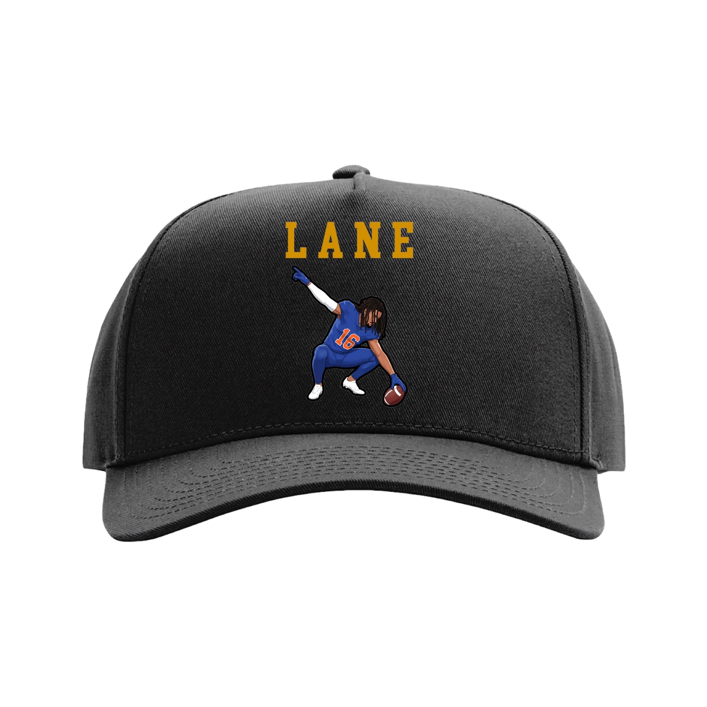 Full Fabric Five-Panel Champ Cap — Shirsey in Black