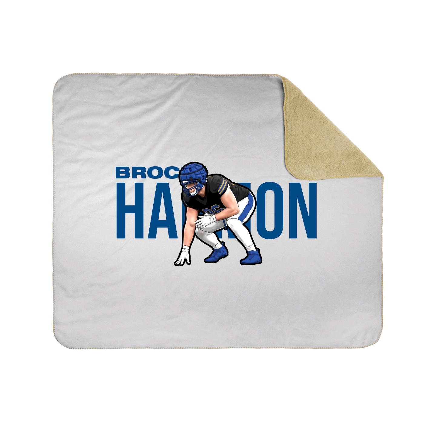 Throw Blanket — Player Name in White