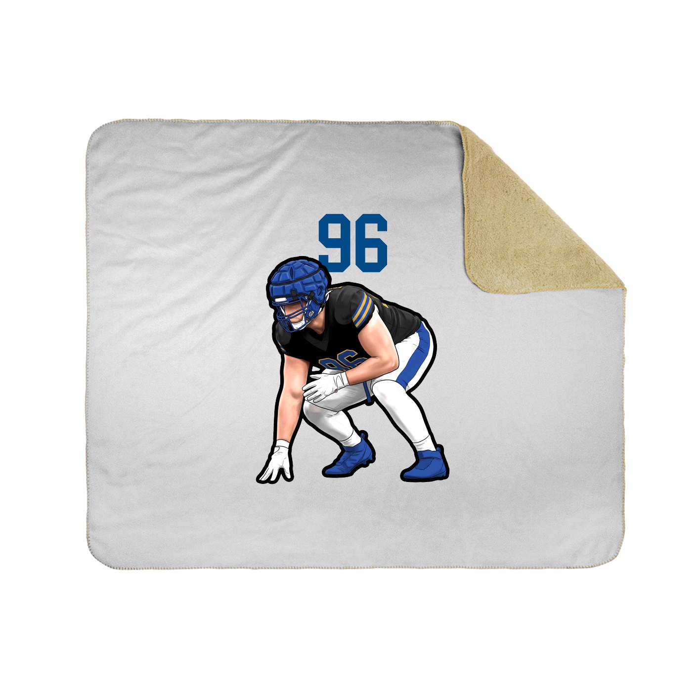 Throw Blanket — Number Top in White